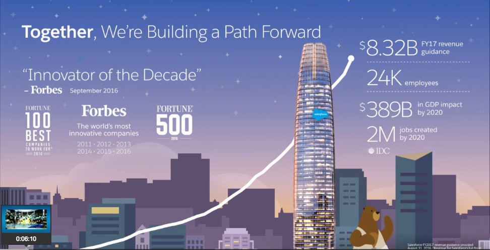 Be a Customer Trailblazer (SFDC DreamForce Keynote 2016)