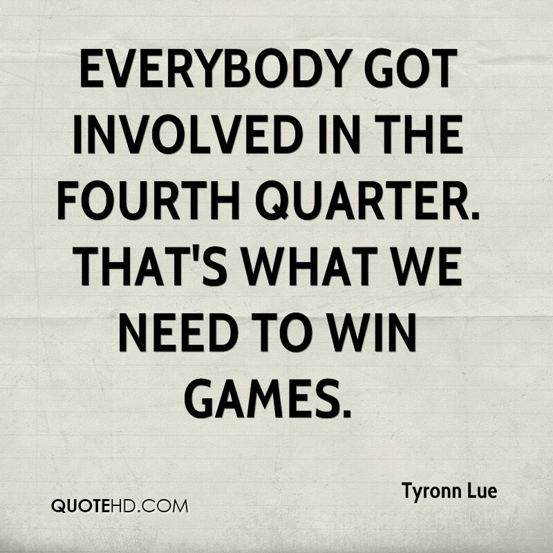 Quarter Four… Get in the Game!